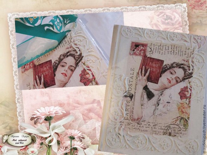 Декорируем обложку блокнота в винтажном стиле: часть 2
