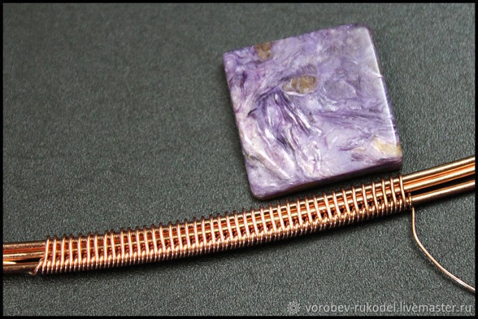 Кулон из проволоки и камня в технике Wire Wrap: часть 1