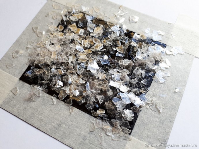 Декорируем поверхности пластинами из кристаллов гипса