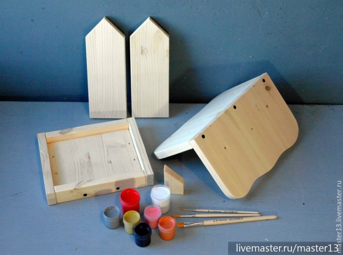 Делаем красивую деревянную кормушку для птиц "Снегири": часть 1