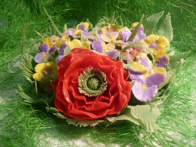 Мастер-класс мыльного букета "Цветочная поляна": часть 2