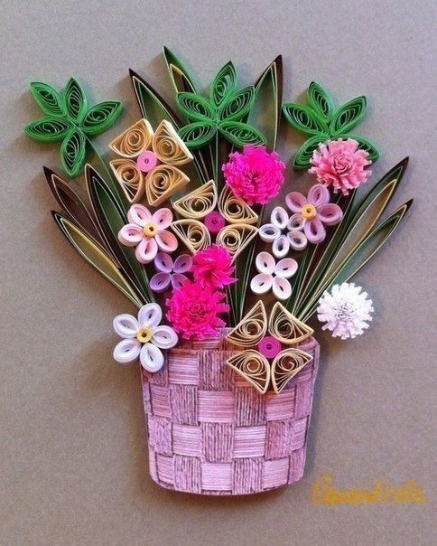 Идеи прекрасных цветов в технике квиллинга