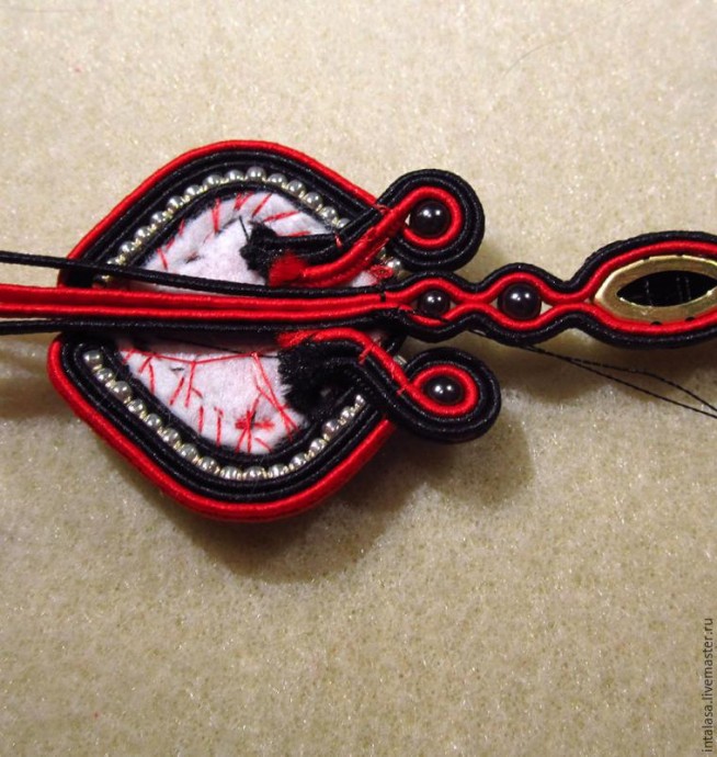 Создаем колье в технике сутажной вышивки: часть 5