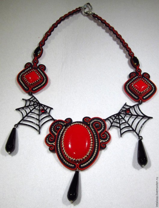 Создаем колье в технике сутажной вышивки: часть 6