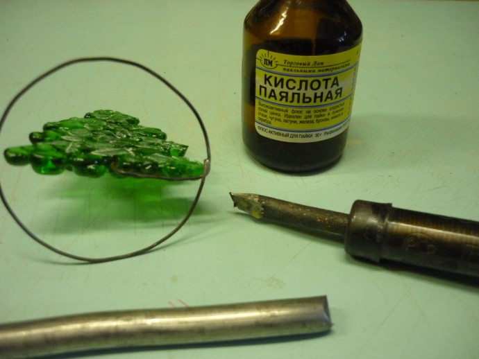 Ёлочки из стеклянной бутылки: часть 3