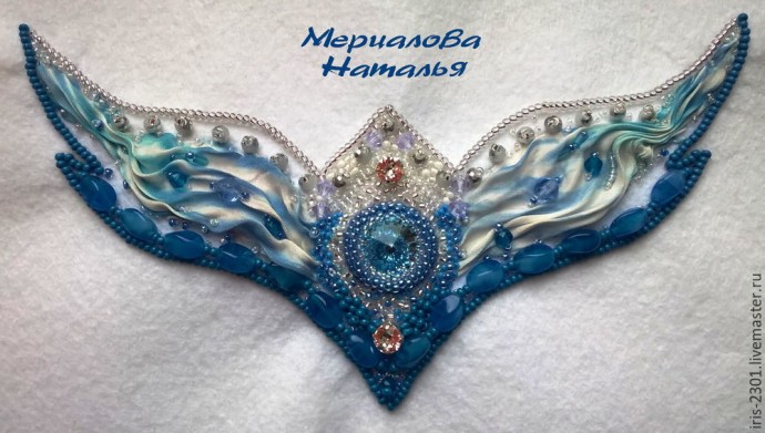 Колье "Небо, море, облака"