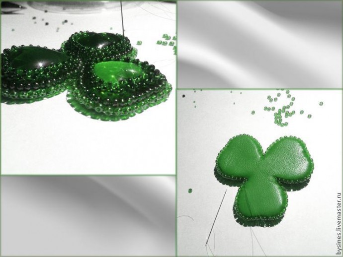 Процесс создания броши "Трилистник": часть 2