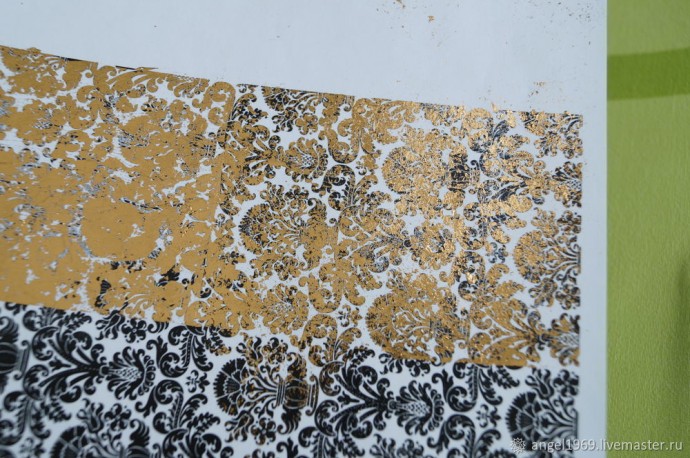 Как сделать имитацию парчи для декупажных работ