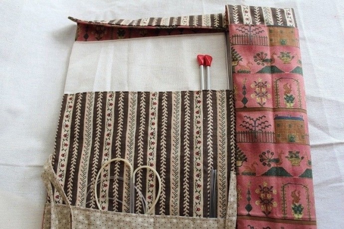 Органайзер и корзина для спиц и пряжи