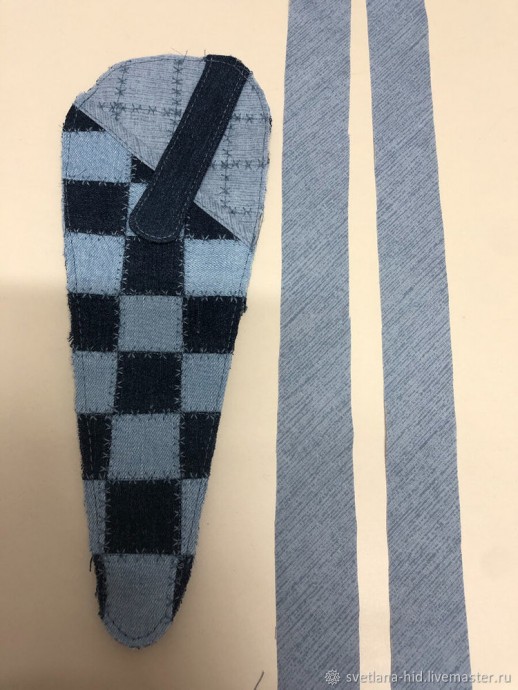 Чехол для ножниц из старых джинсов