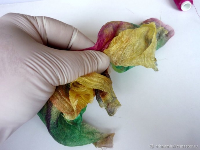 Мастер-класс по изготовлению броши "Тюльпан" из шёлка: часть 3