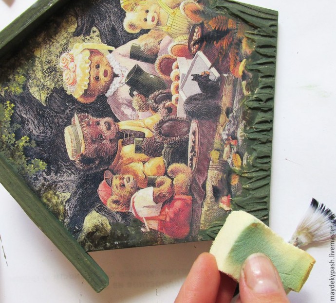 Ключница-вешалка "Медвежата": часть 4