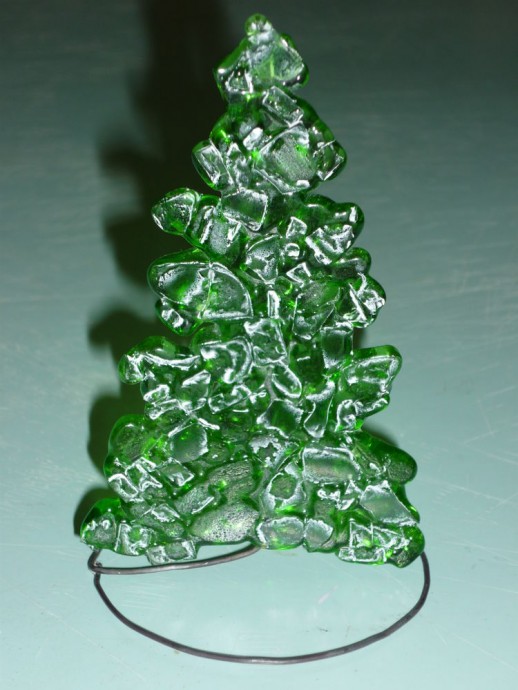 Ёлочки из стеклянной бутылки: часть 3