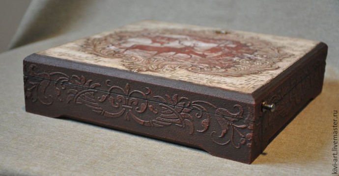 Декорируем чайную коробку "В старом шале": часть 5