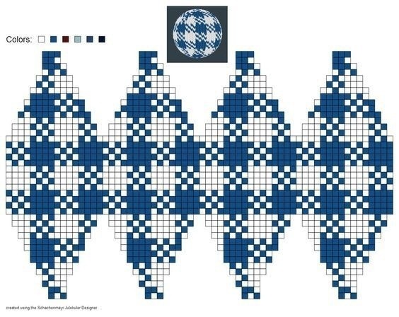 Схемы для вязания новогодних шаров