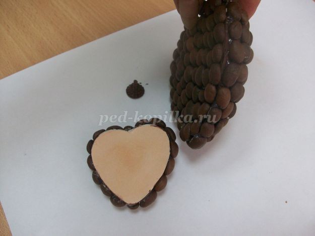 Сердце из кофейных зерен: мастер-класс