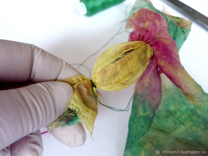 Мастер-класс по изготовлению броши "Тюльпан" из шёлка: часть 4