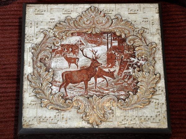 Декорируем чайную коробку "В старом шале": часть 5