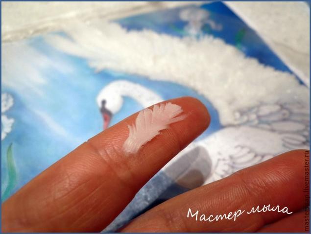 Мастер-класс по созданию мыльной картины "Белый лебедь": часть 3