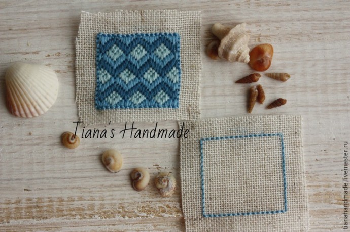 Делаем серьги с вышивкой в технике барджелло