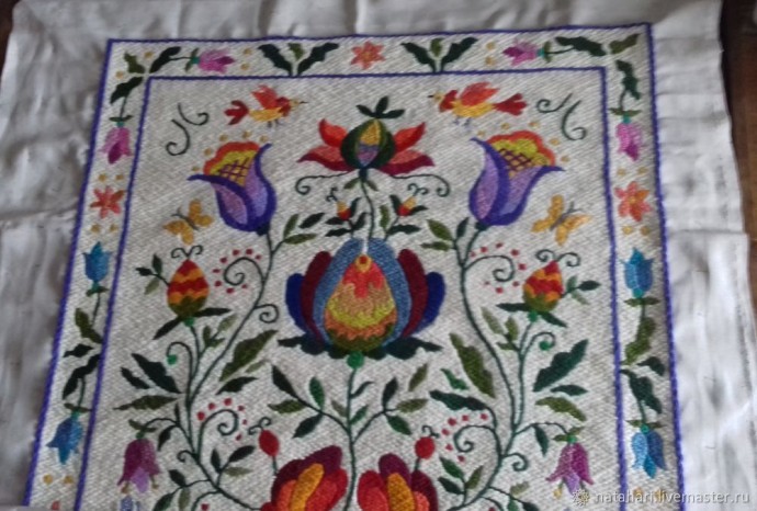 Мастер-класс по созданию вышитого панно "Вальс цветов": часть 2