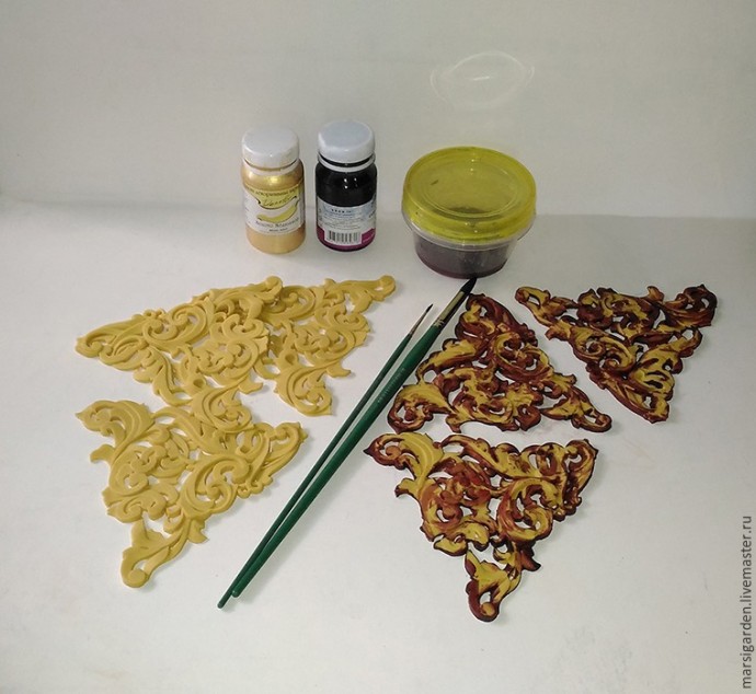 Декорирование сумки объемным гибким орнаментом