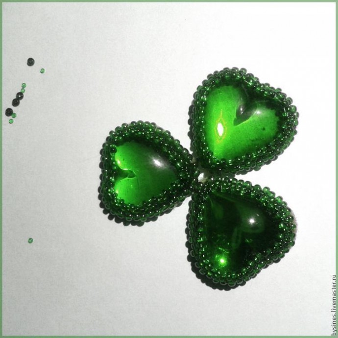 Процесс создания броши "Трилистник": часть 1