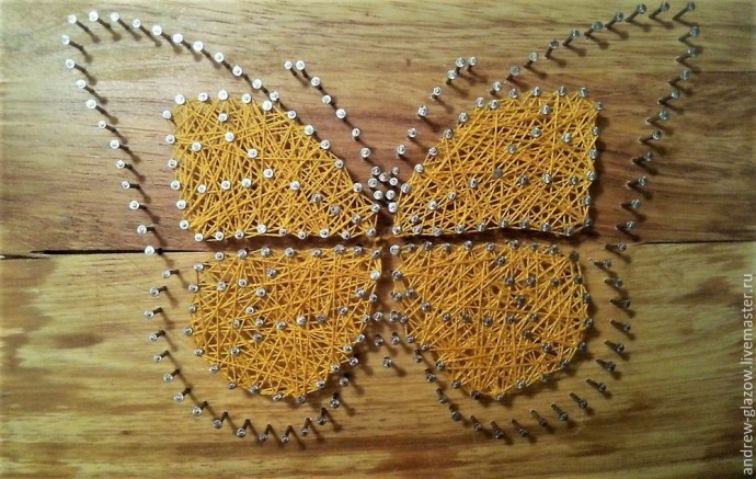 Создаем бабочку в стиле String Art