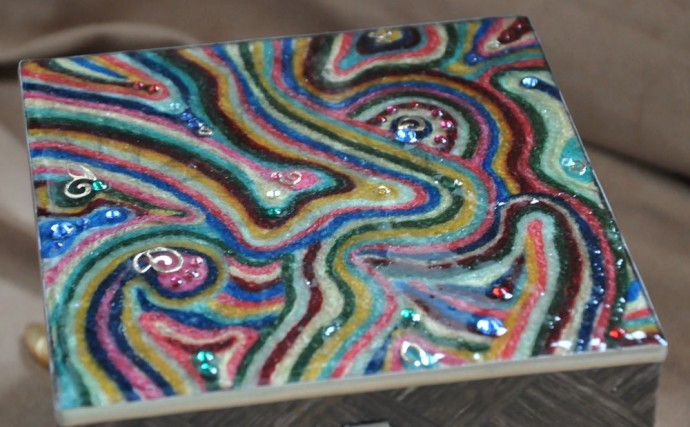 Декорирование шкатулки в стиле китч: часть 5