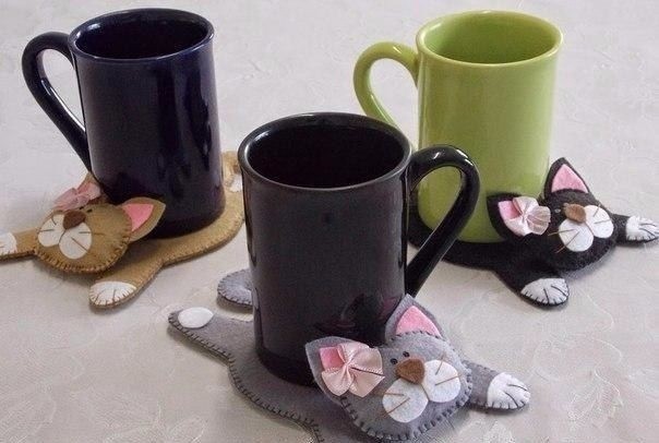 Подставки под кружки - зверушки