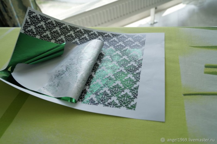 Как сделать имитацию парчи для декупажных работ