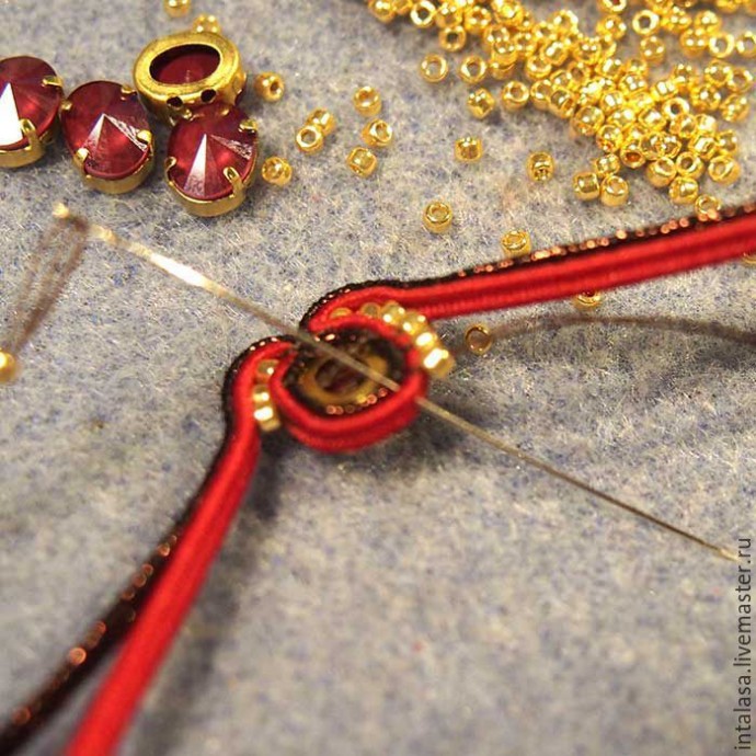 Делаем сутажную брошь "Аленький цветочек": часть 1