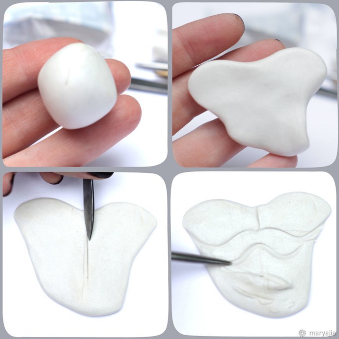 Лепим бабочку из полимерной глины: часть 1