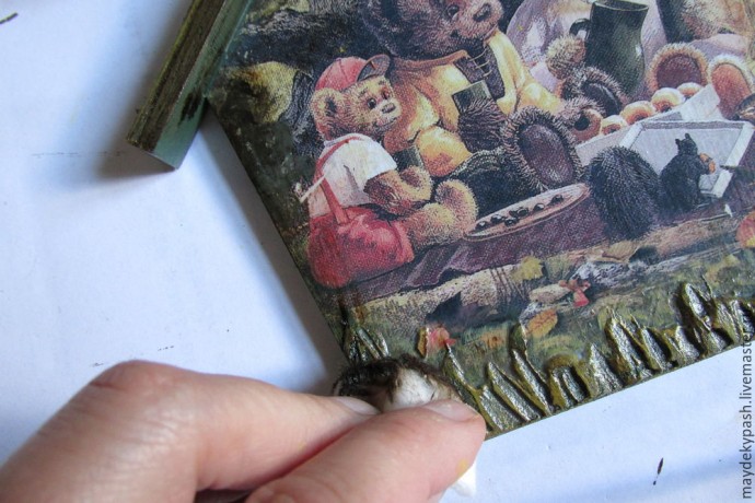 Ключница-вешалка "Медвежата": часть 4