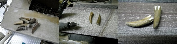 Изготовление галстука-боло из рога лося