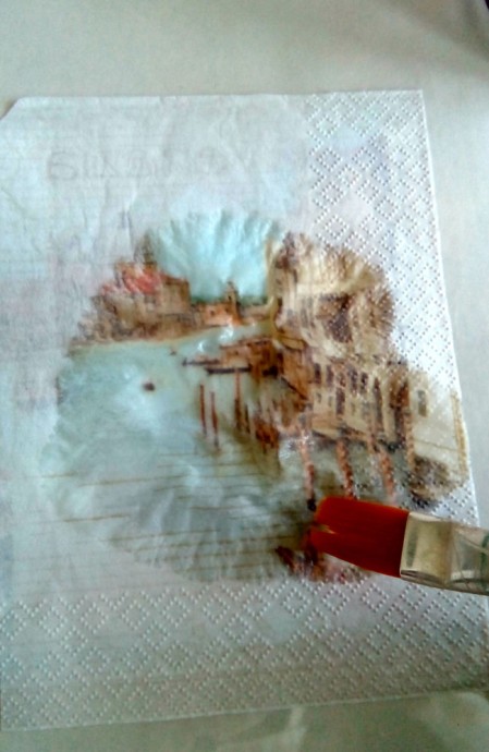 Декупаж короба для специй: часть 1