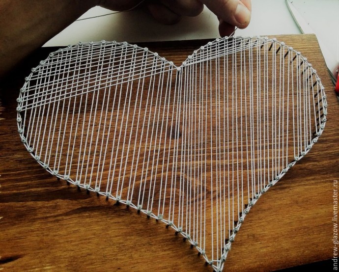 Создаем сердце в технике String Art