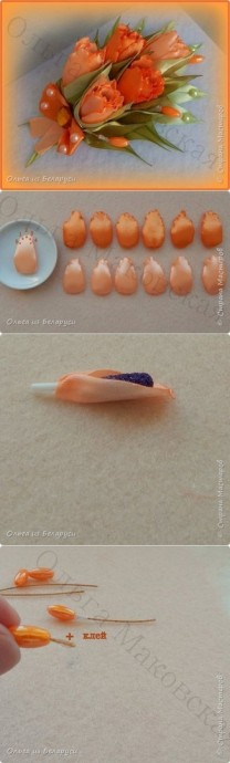 Цветы из ткани