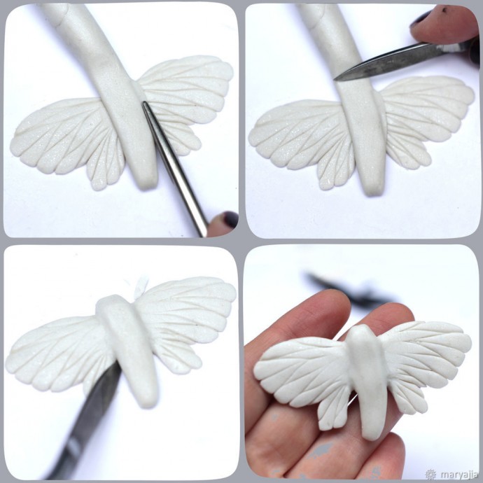 Лепим бабочку из полимерной глины: часть 1