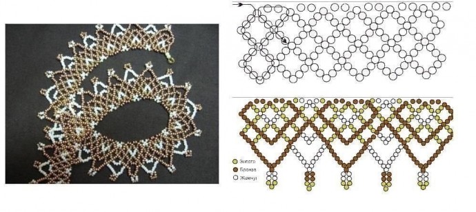 Очень красивые колье из бисера