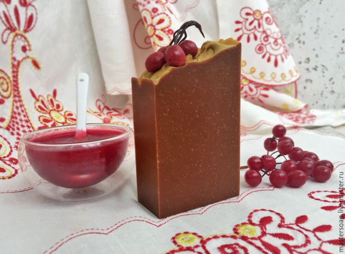 Мастер-класс по созданию мыла с нуля "Калинка-малинка": часть 3