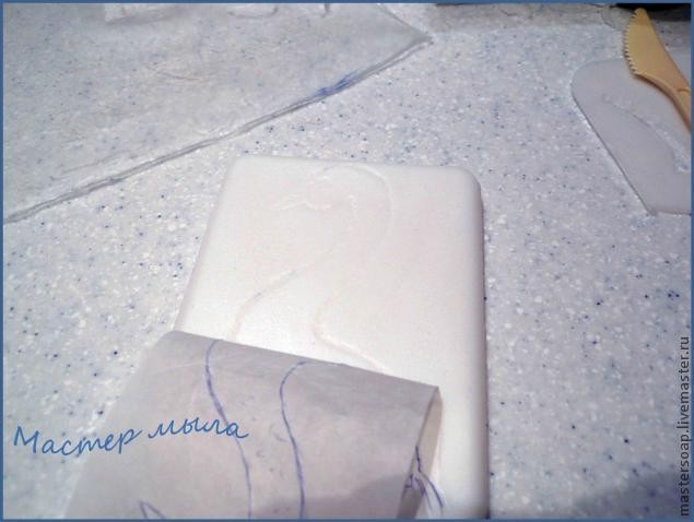 Мастер-класс по созданию мыльной картины "Белый лебедь": часть 3