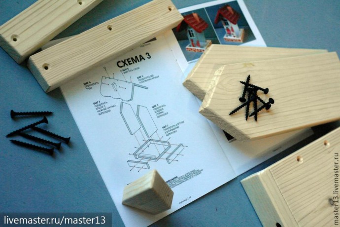 Делаем красивую деревянную кормушку для птиц "Снегири": часть 1