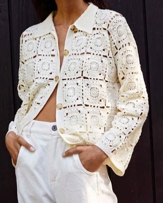 Чудесный жакет и рубашка из мотивов