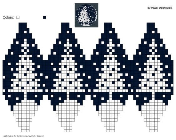 Схемы для вязания новогодних шаров