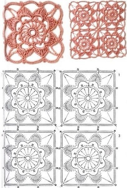 Туника из квадратных мотивов