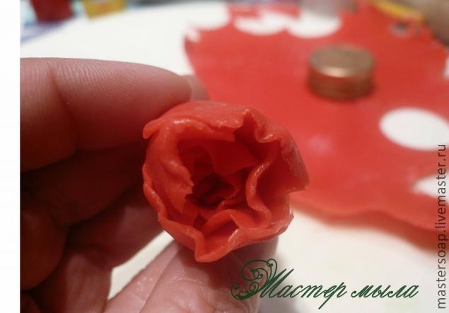 Мастер-класс по мыльной композиции "Красный мак": часть 4
