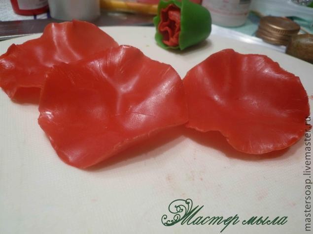 Мастер-класс по мыльной композиции "Красный мак": часть 4