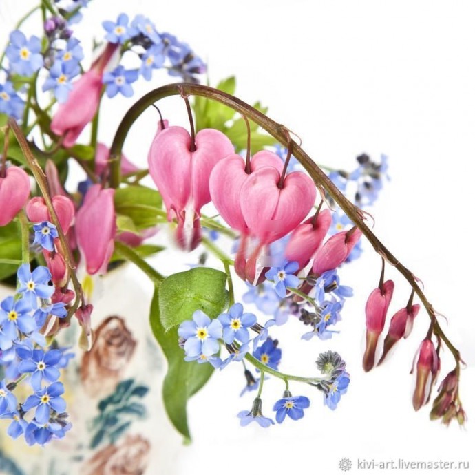 Рисуем цветы "Разбитое сердце"