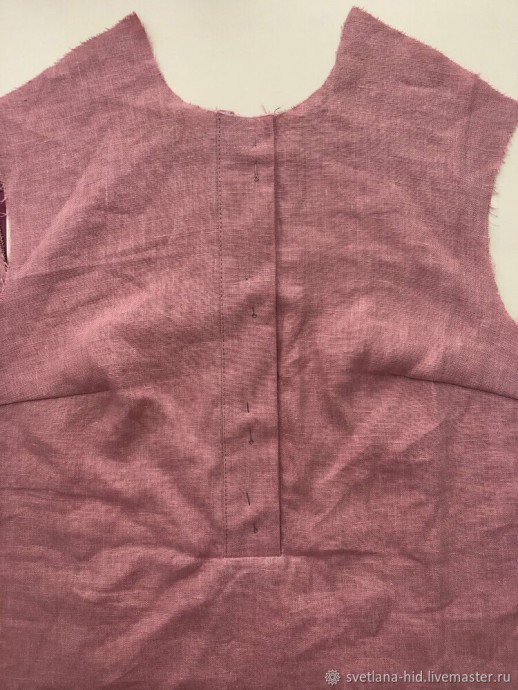 Обработка застежки втачными планками